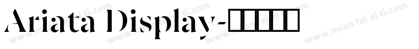 Ariata Display字体转换
